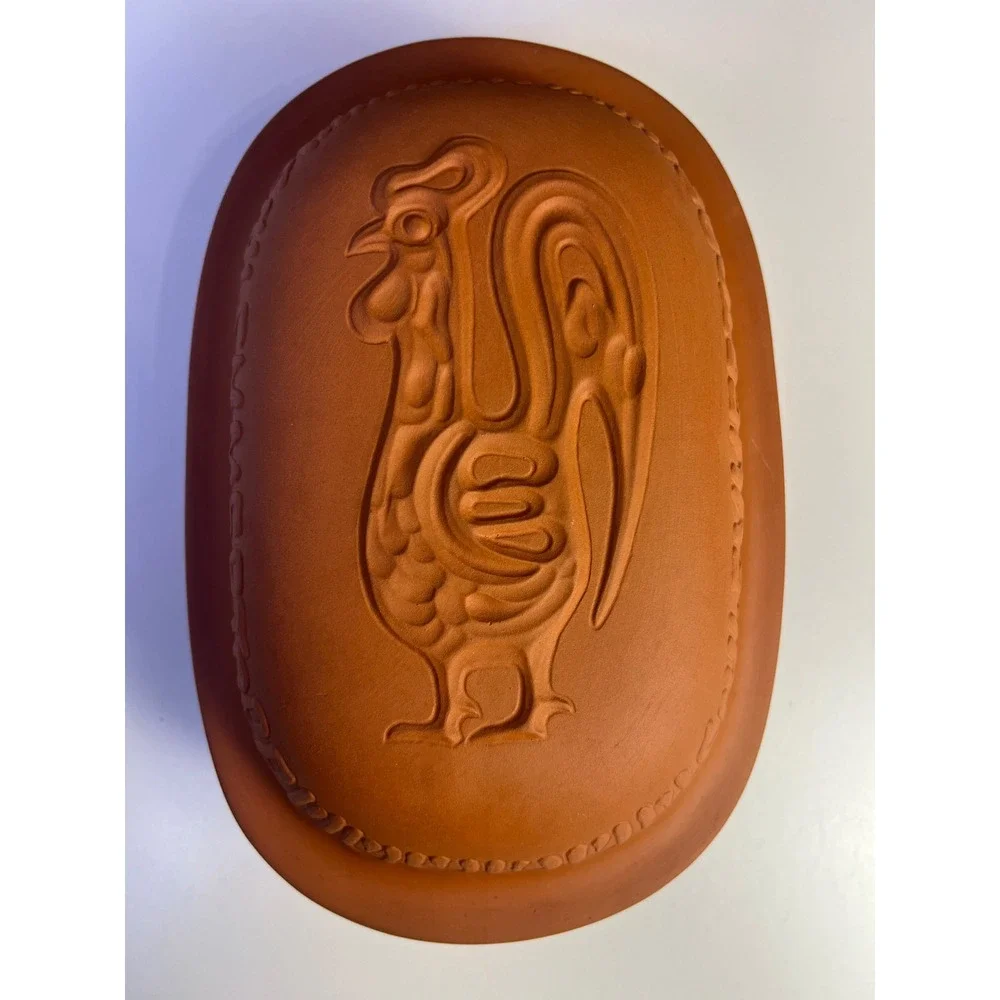 84 Scheurich Schlemmer-Topf Clay Baker West Germany Rooster Glazed Bottom 12.5in